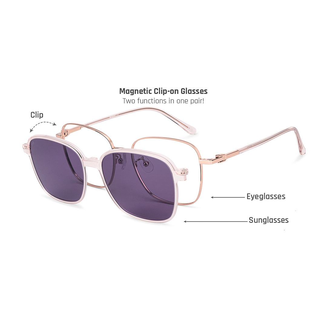 Buy Rose Gold Full Rim Square Lenskart Air SG Switch LA E17765AF