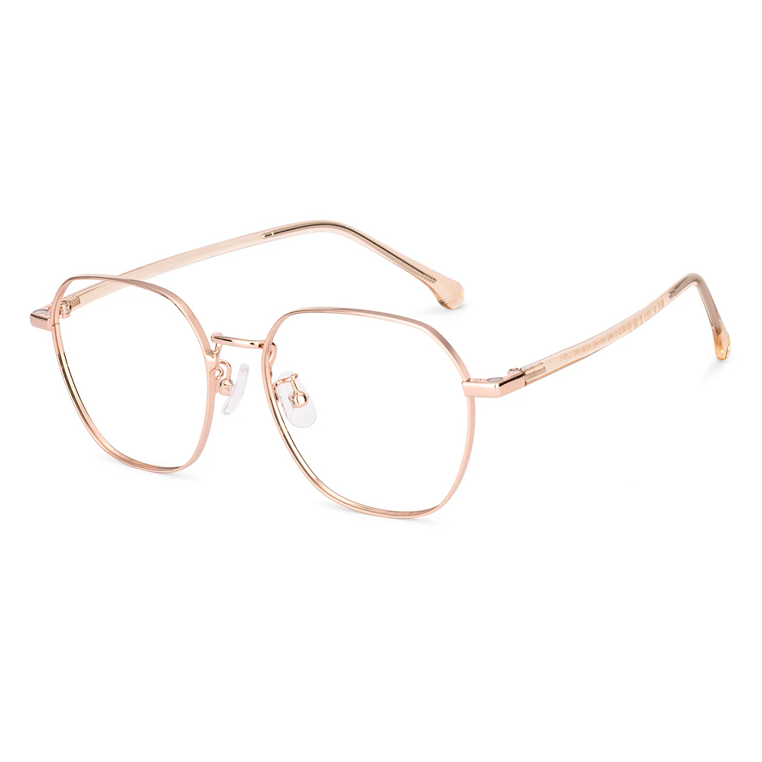 Lenskart Air Rose Gold Full Rim Square left side