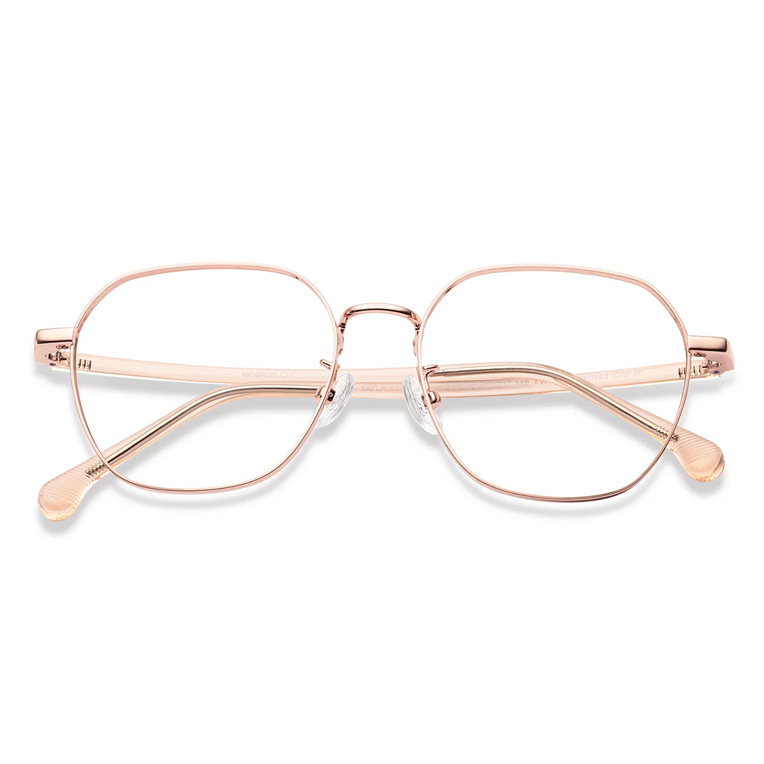 Lenskart Air Rose Gold Full Rim Square left side