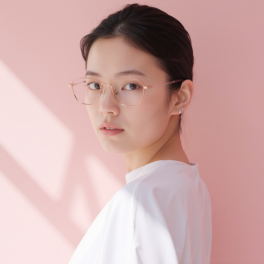 Lenskart Rose Gold Full Rim Square right side