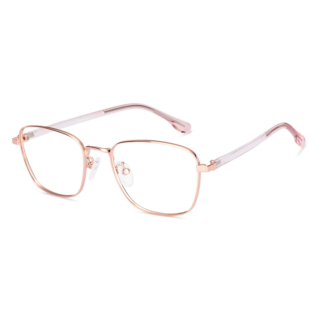 Lenskart Rose Gold Full Rim Square right side