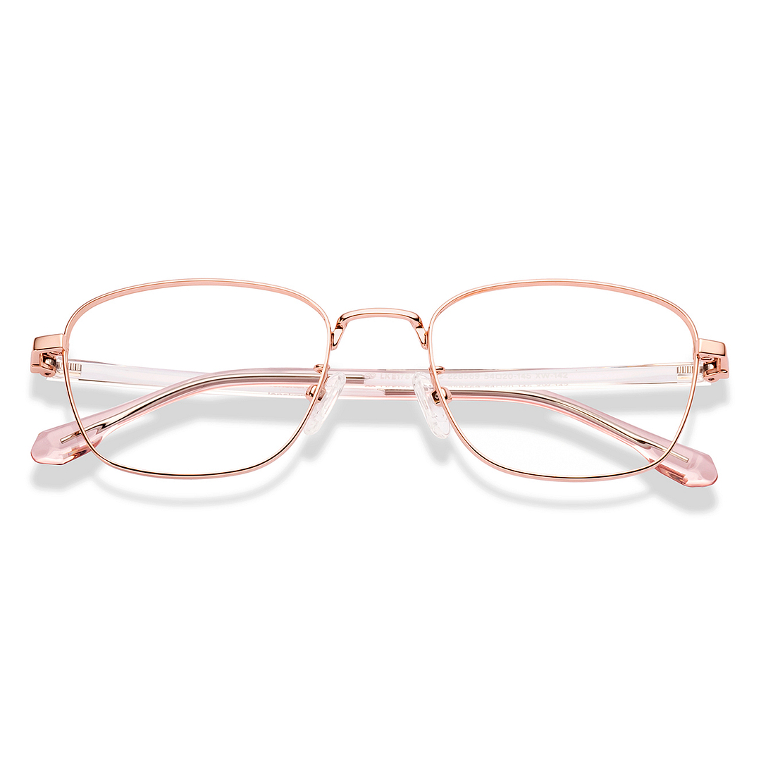 Lenskart Rose Gold Full Rim Square left side