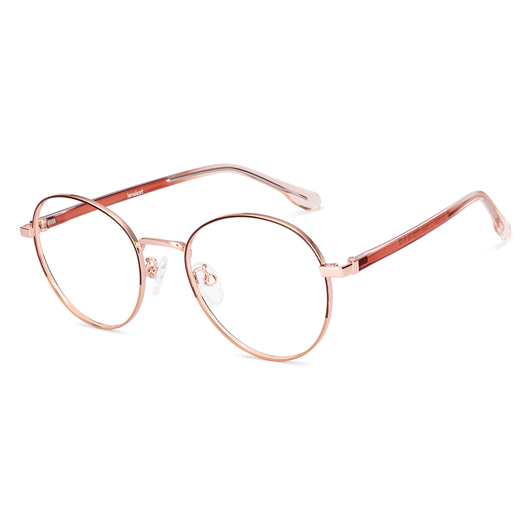 Lenskart Rose Gold Full Rim Round right side