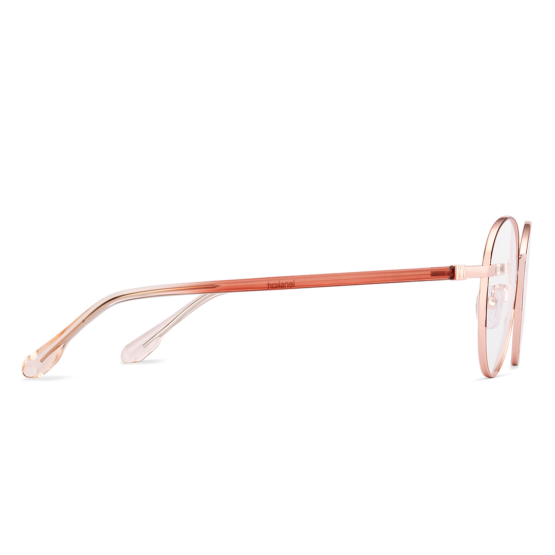 Lenskart Rose Gold Full Rim Round left side