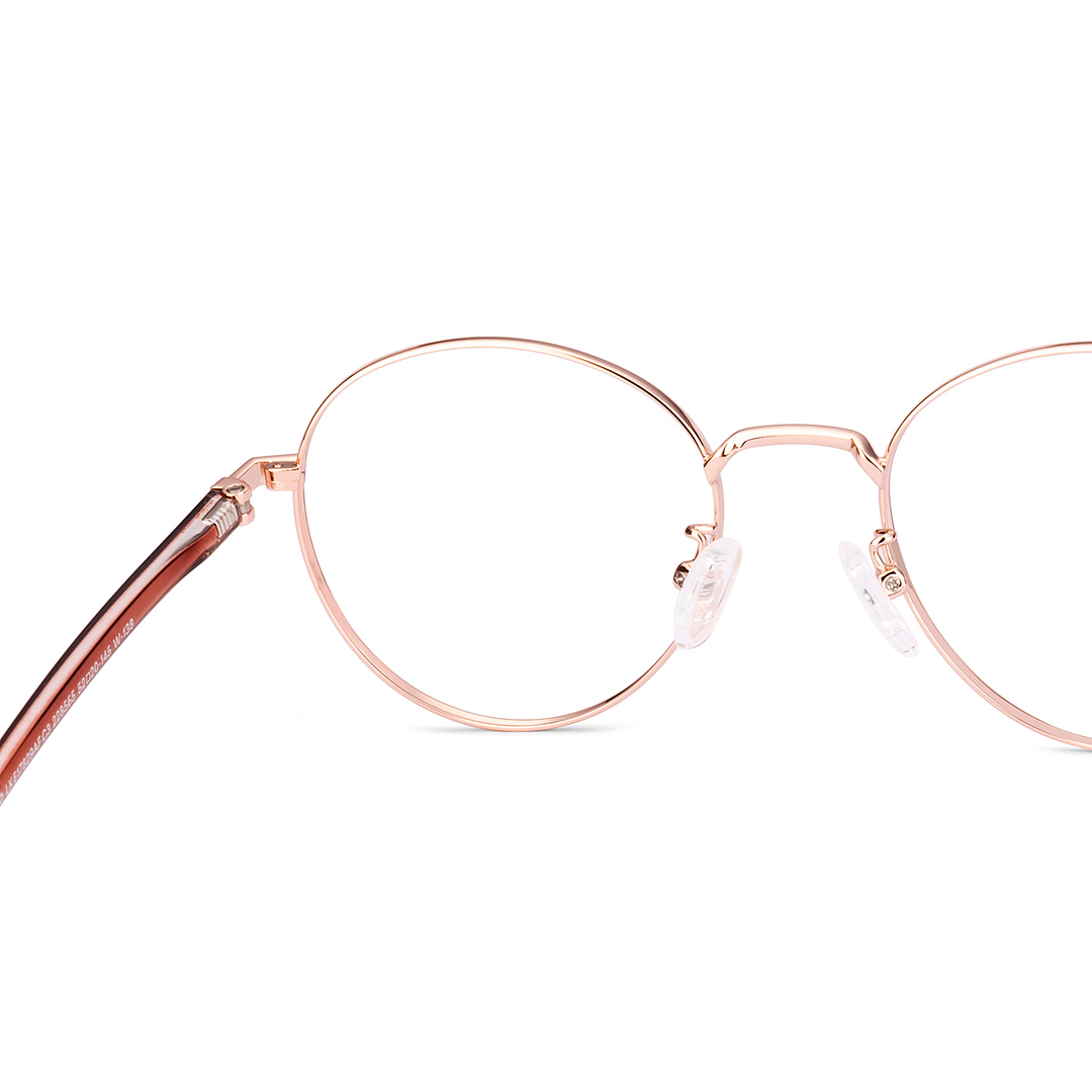 Lenskart Rose Gold Full Rim Round right side