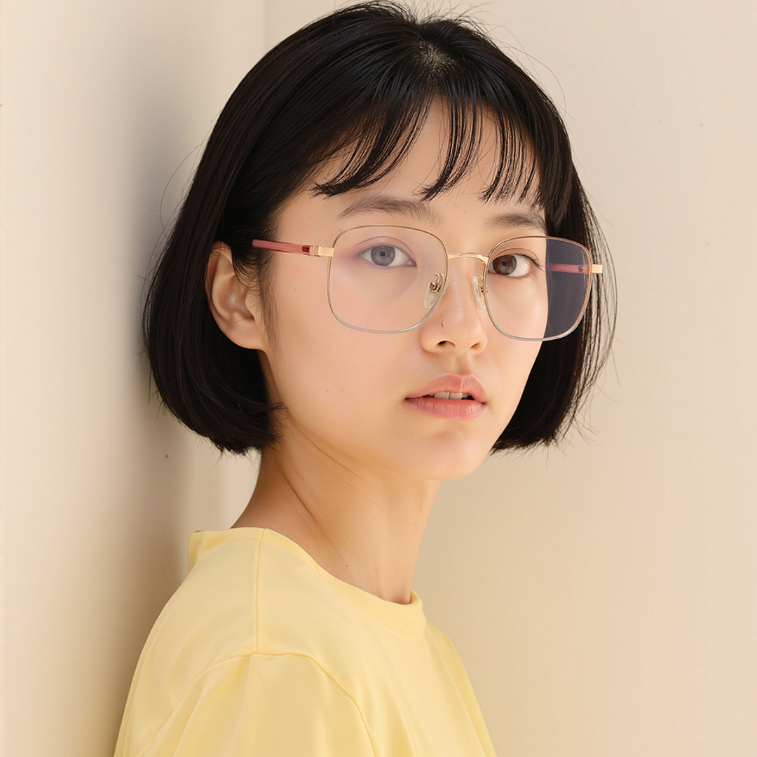 Lenskart Rose Gold Full Rim Square right side