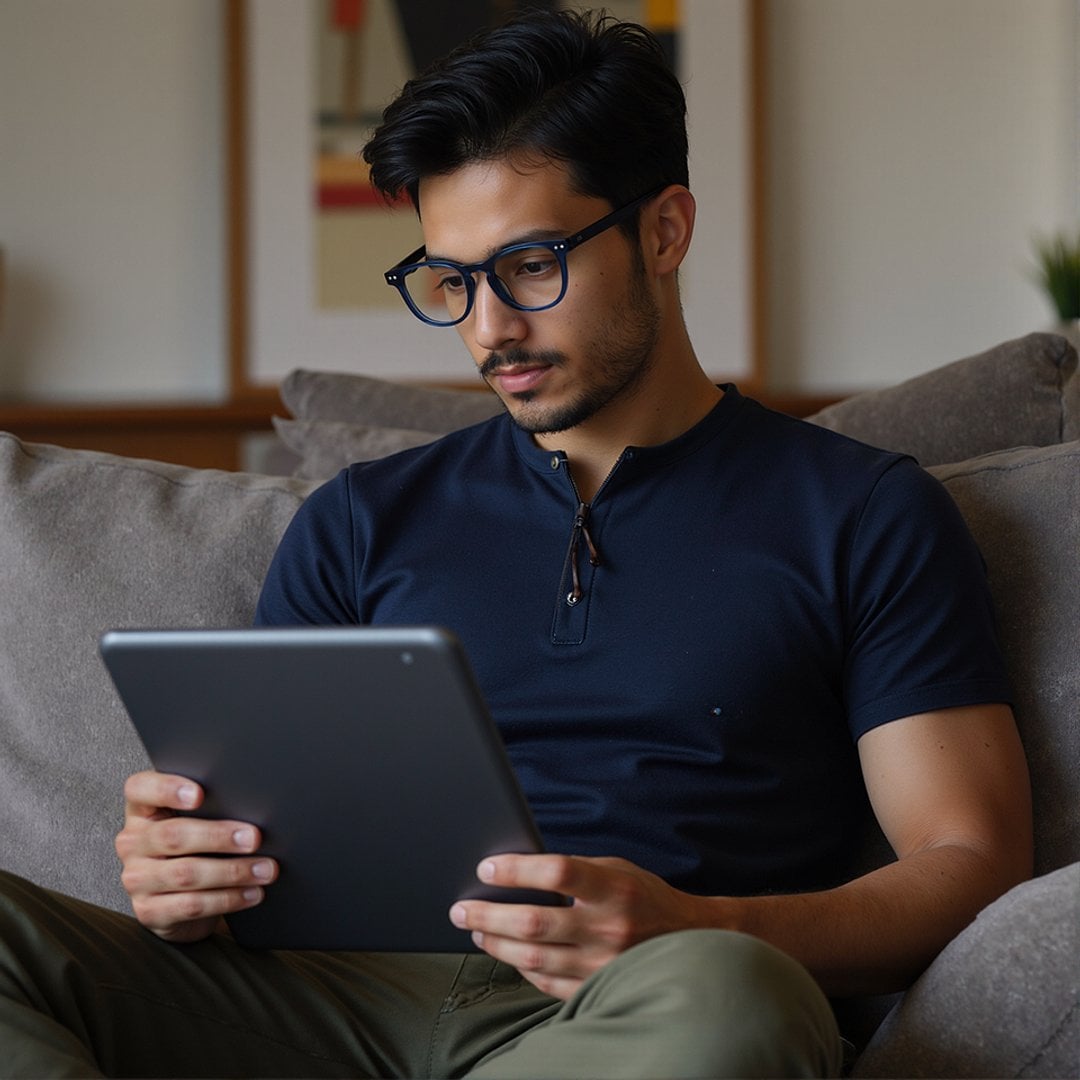 Lenskart Hustlr Sapphire-Ace Full Rim Square left side