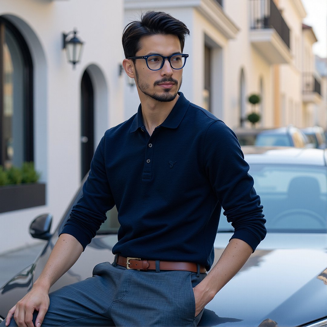 Lenskart Hustlr Sapphire-Ace Full Rim Square left side