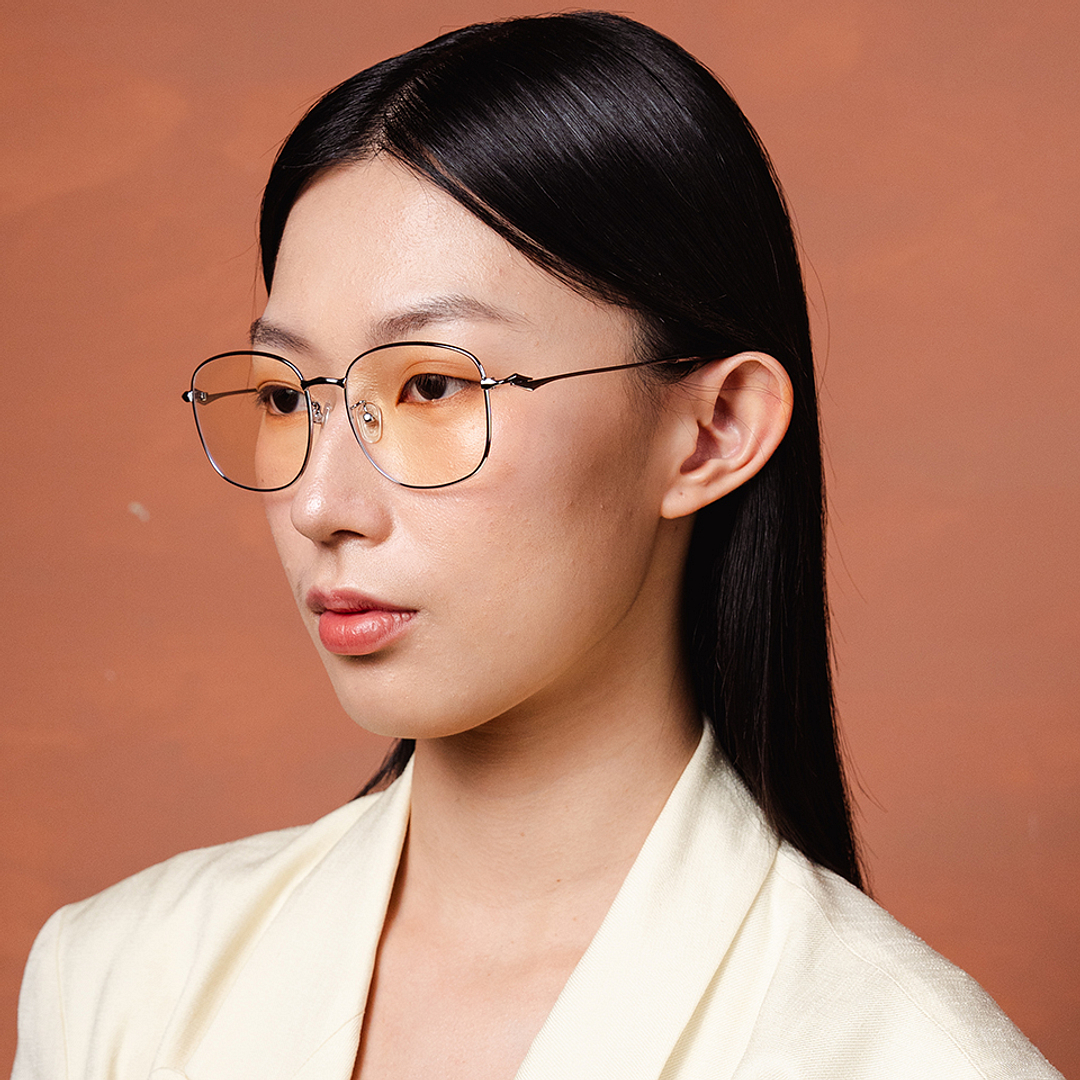 Lenskart Silver Full Rim Square left side