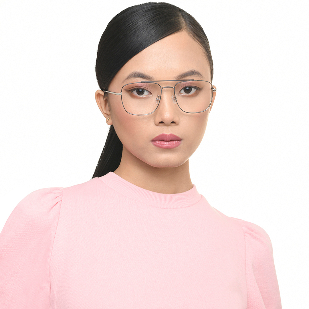 Lenskart Silver Full Rim Aviator left side