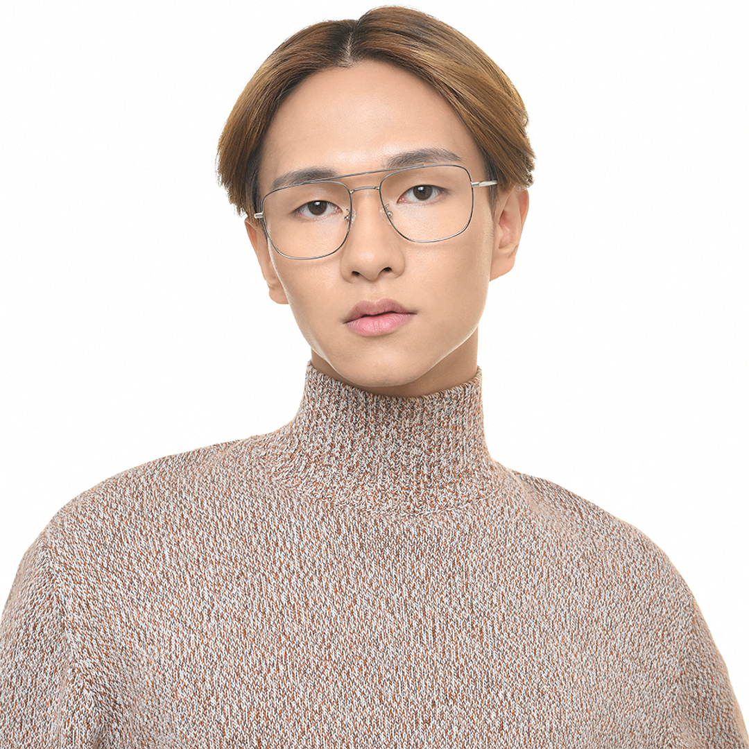 Lenskart Silver Full Rim Aviator left side