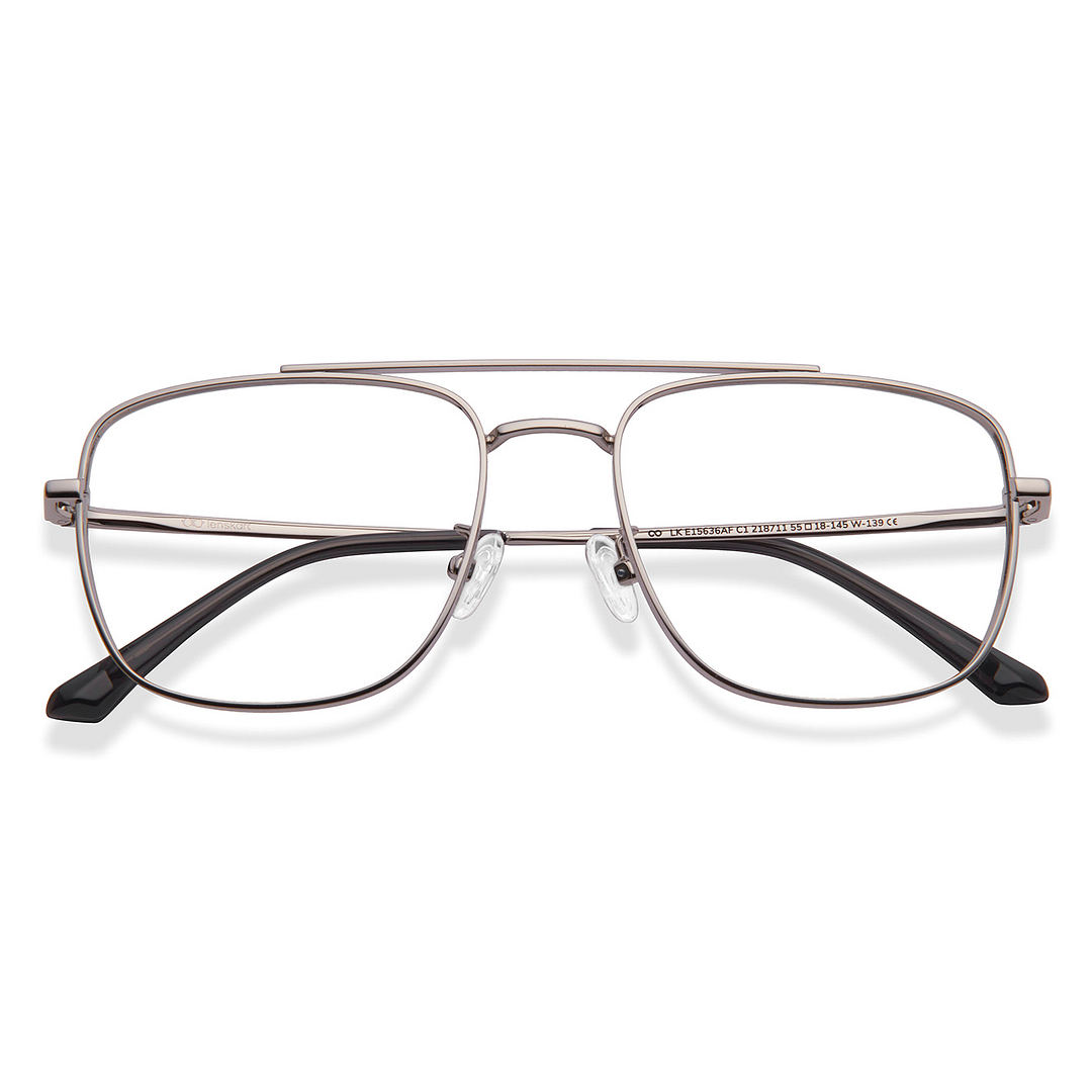 Lenskart Silver Full Rim Aviator left side