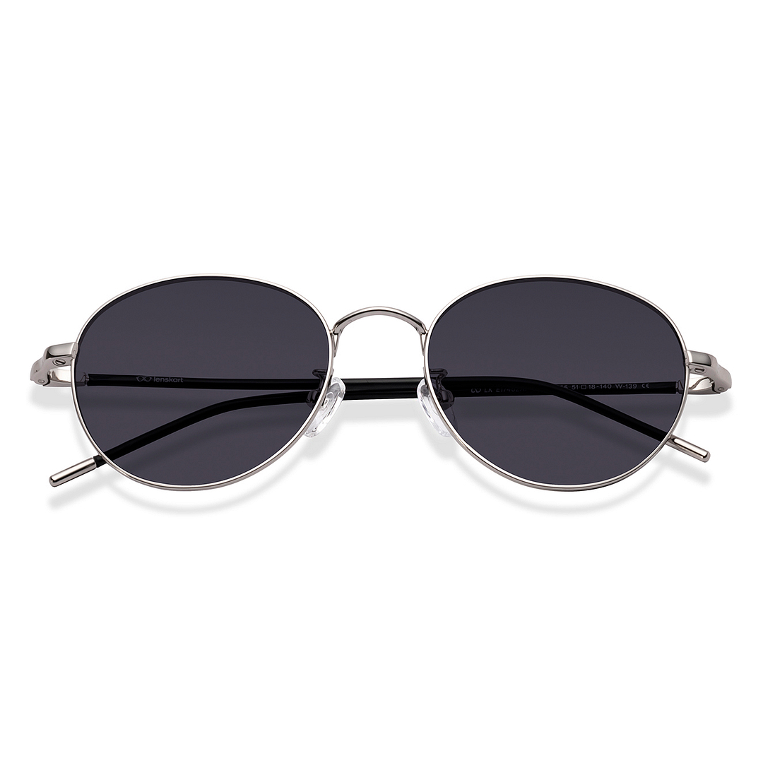 Lenskart Silver Full Rim Round left side