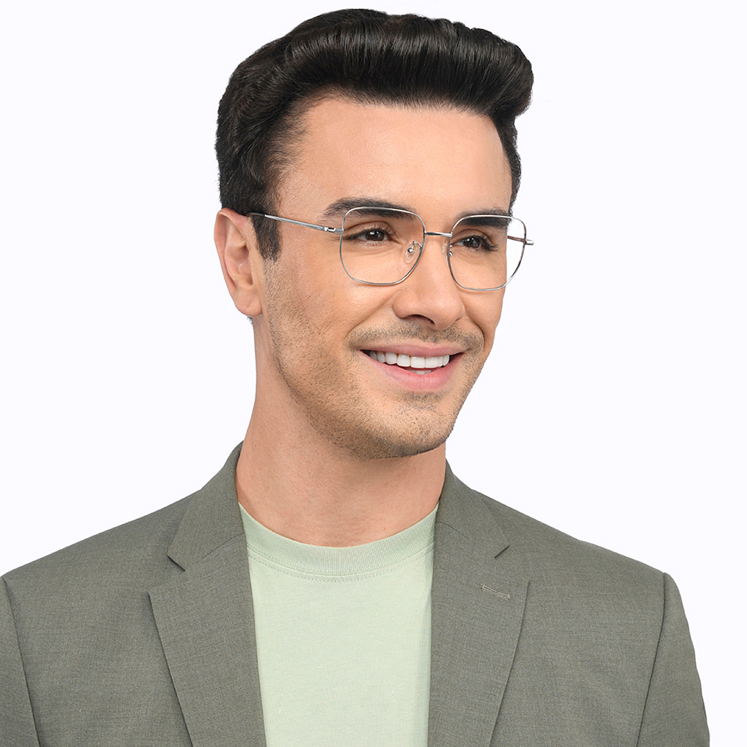 Lenskart Silver Full Rim Square right side