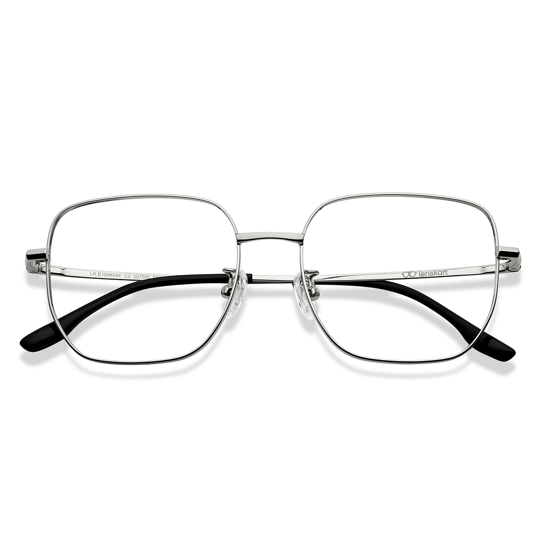 Lenskart Silver Full Rim Square left side