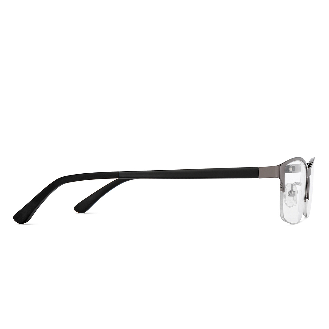 Lenskart Air Silver Half Rim Rectangle left side