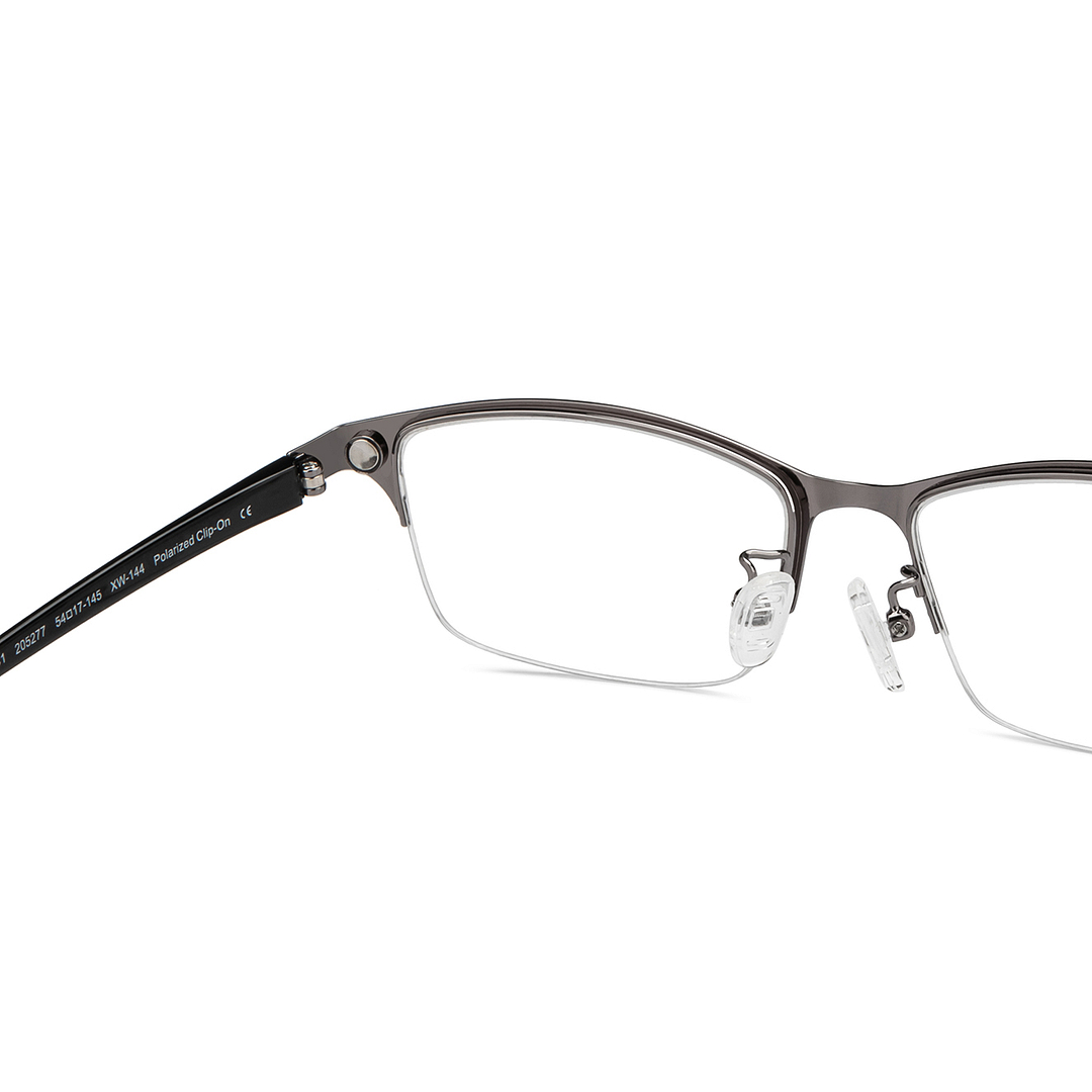 Lenskart Air Silver Half Rim Rectangle right side