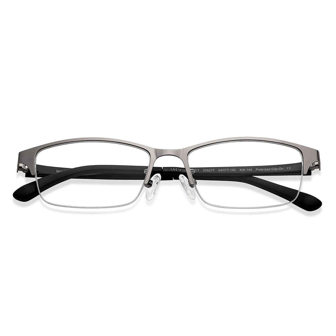 Lenskart Air Silver Half Rim Rectangle right side
