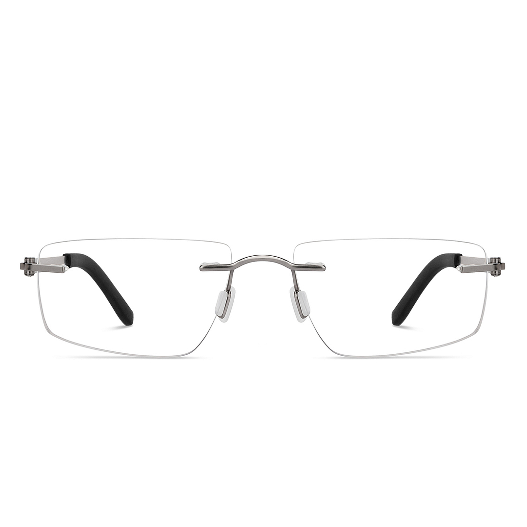 Lenskart Air Online Silver Rimless Rectangle left side
