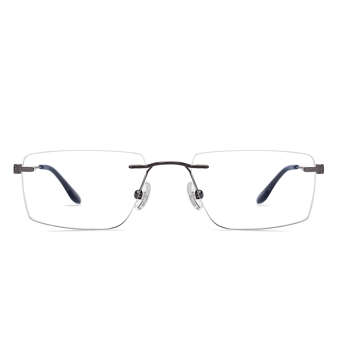 Lenskart Air Silver Rimless Rectangle right side