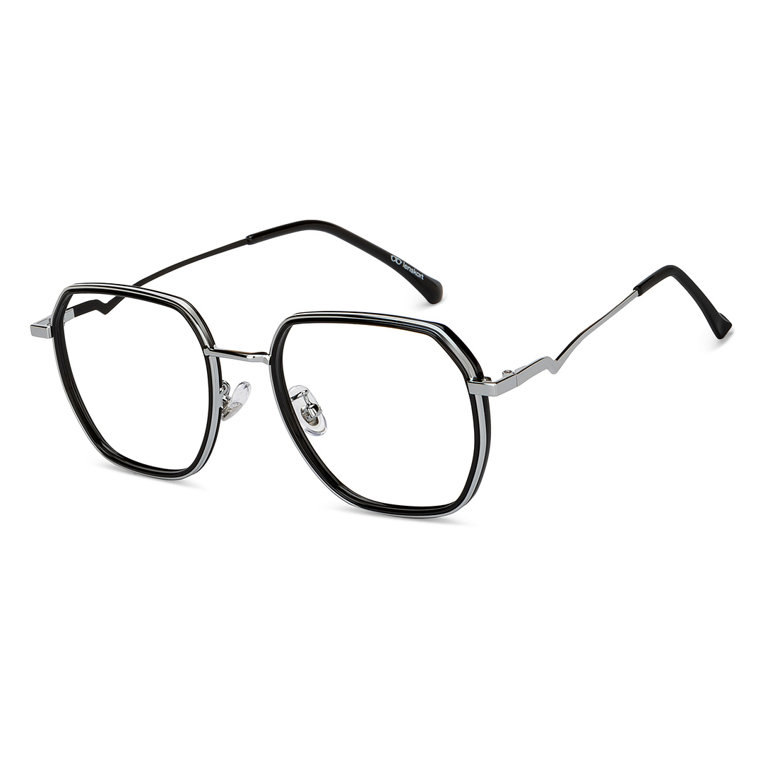 Lenskart Silver Full Rim Hexagonal left side