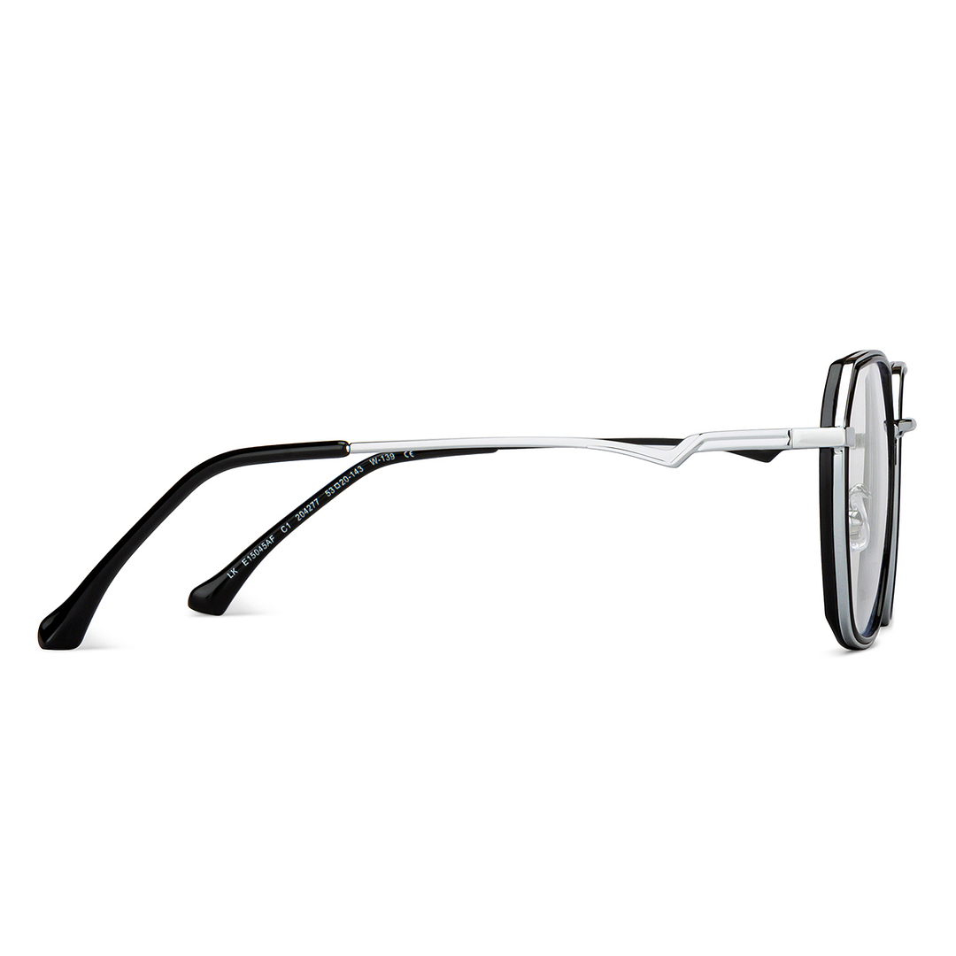 Lenskart Silver Full Rim Hexagonal left side