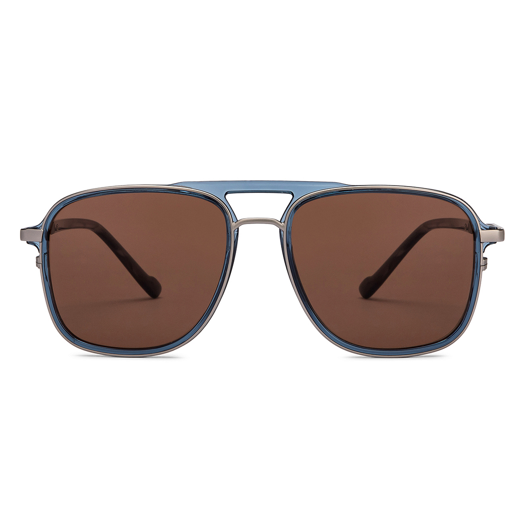 Lenskart Studio Online Silver Full Rim Rectangle left side
