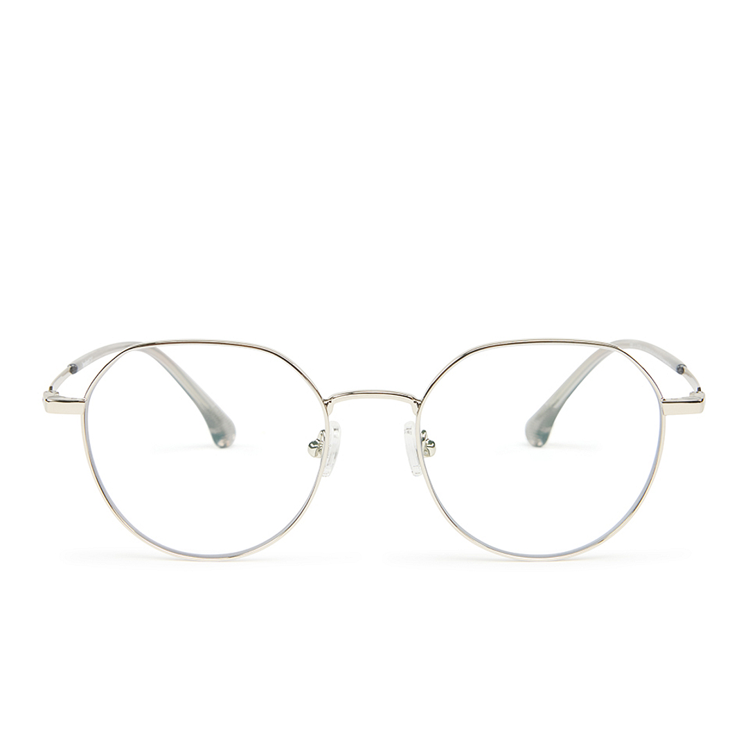 Lenskart Air Silver Full Rim Round left side