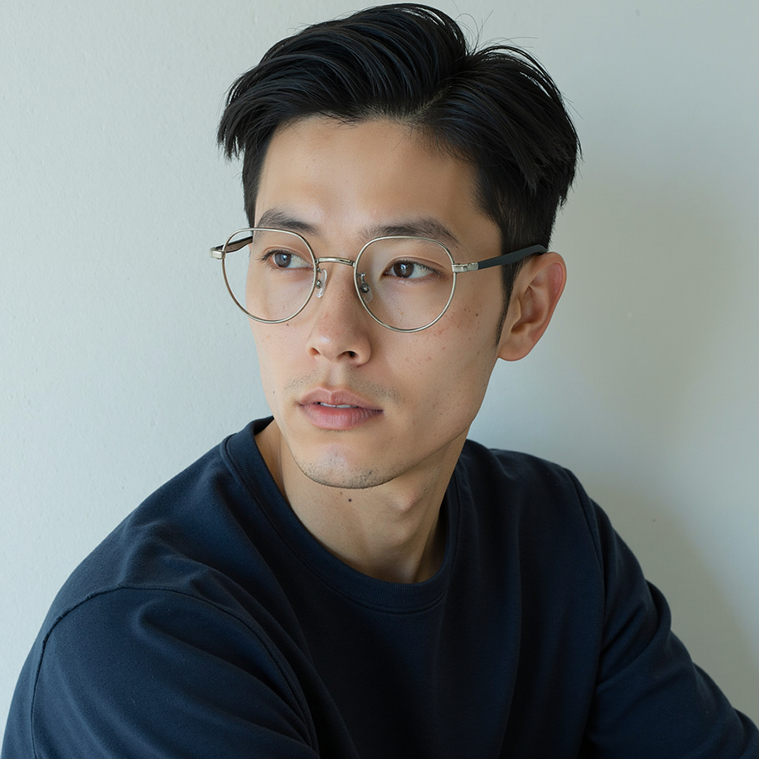 Lenskart Silver Full Rim Round right side