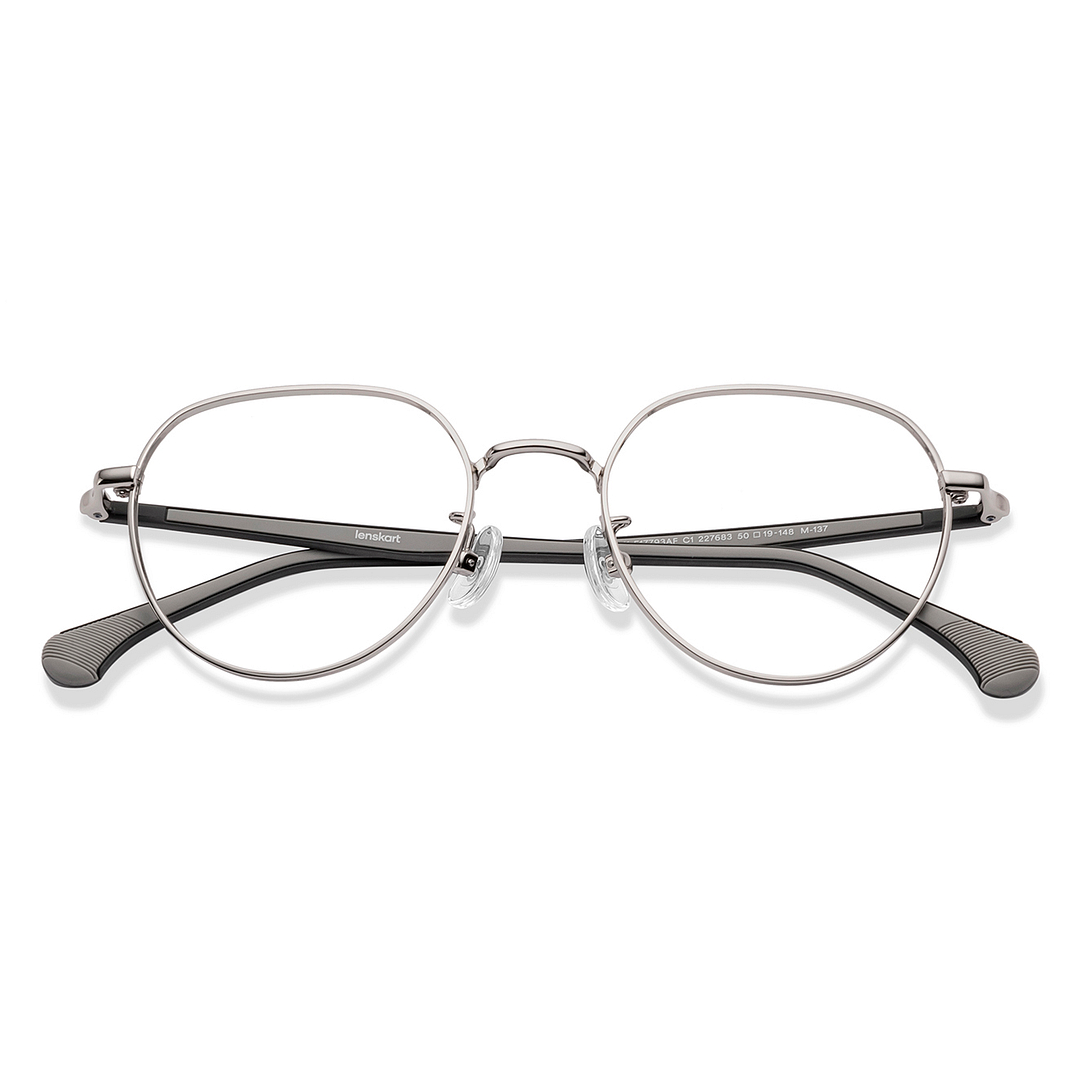 Lenskart Silver Full Rim Round left side