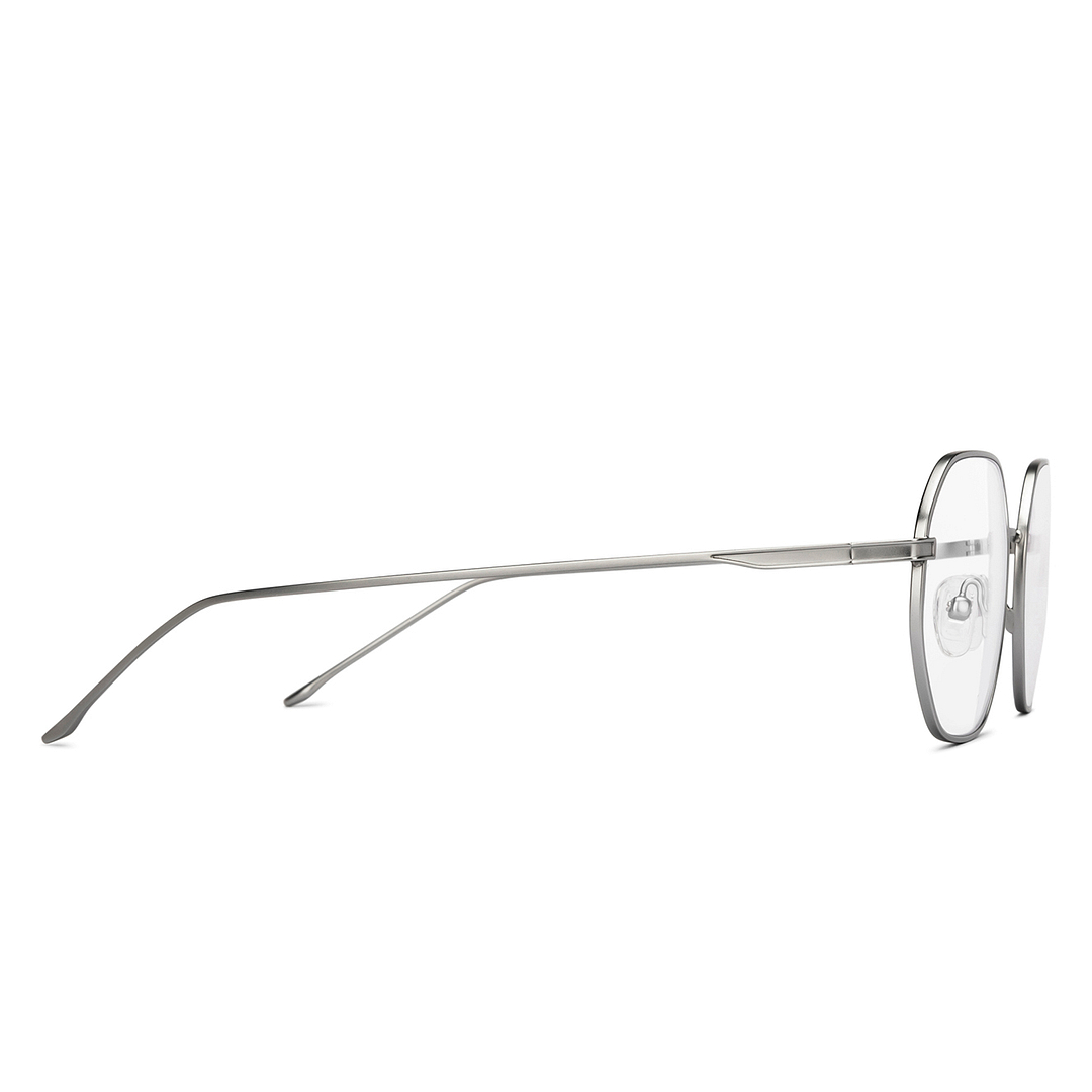 Lenskart Air Online Silver Full Rim Geometric left side