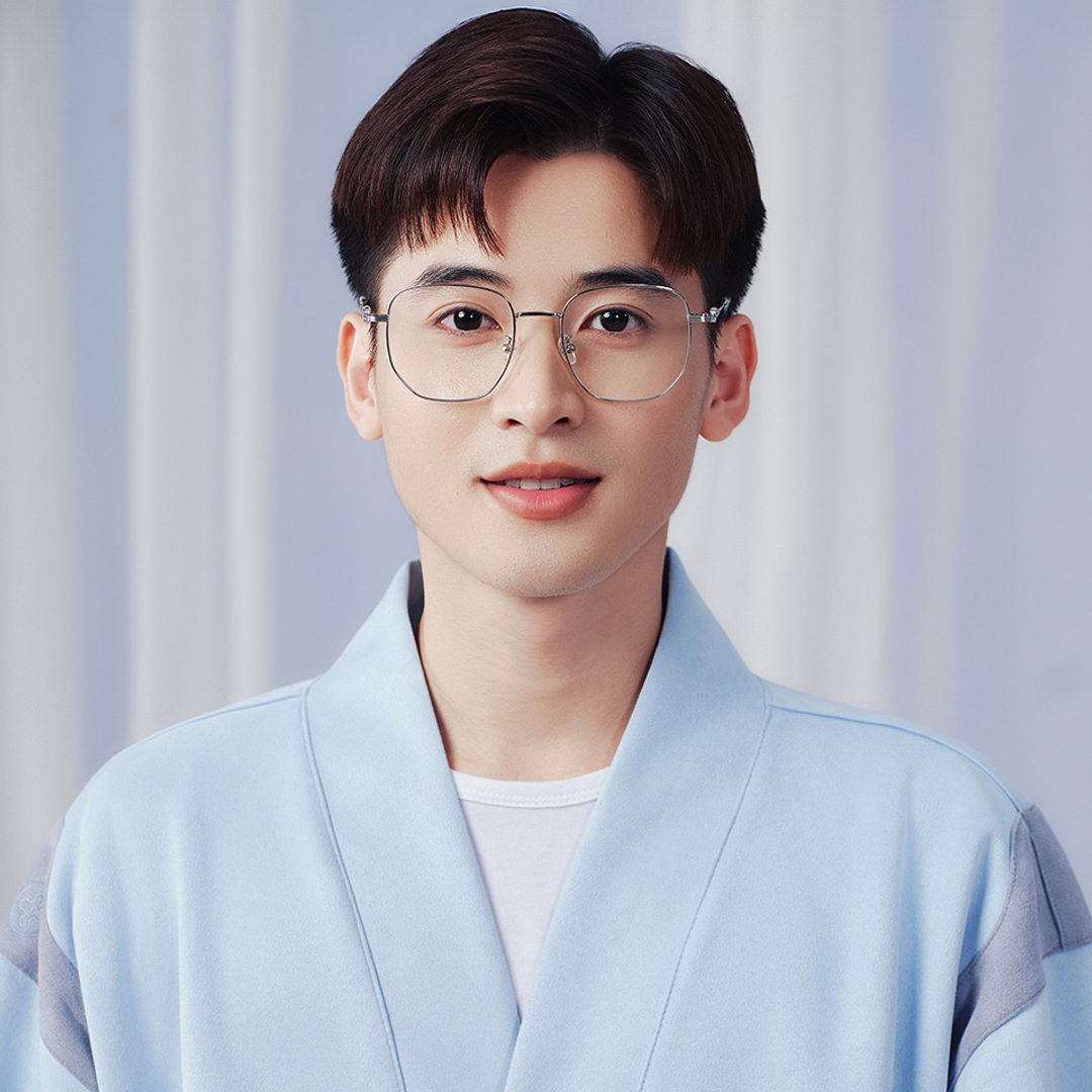 Lenskart Silver Full Rim Geometric left side