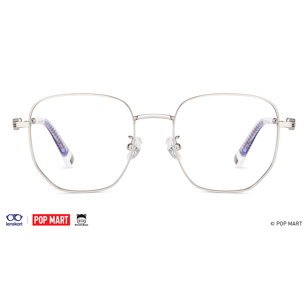 Lenskart Silver Full Rim Geometric right side