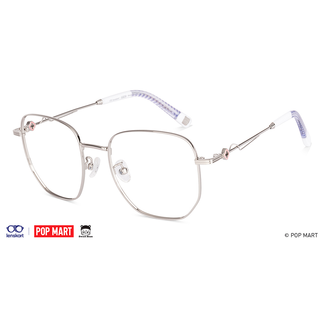 Lenskart Silver Full Rim Geometric left side