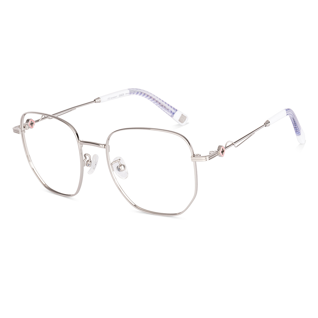 Lenskart Silver Full Rim Geometric right side
