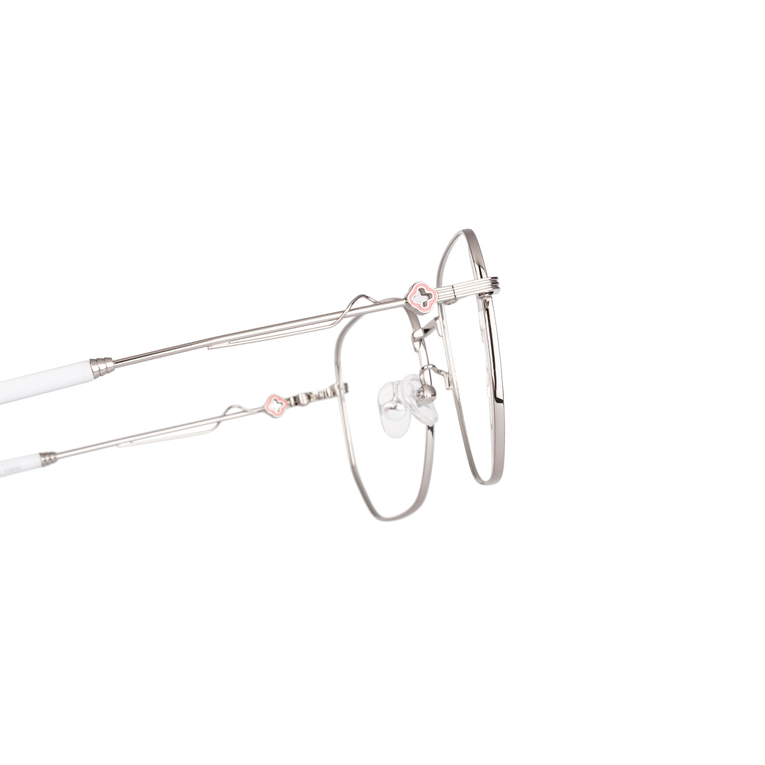 Lenskart Silver Full Rim Geometric right side