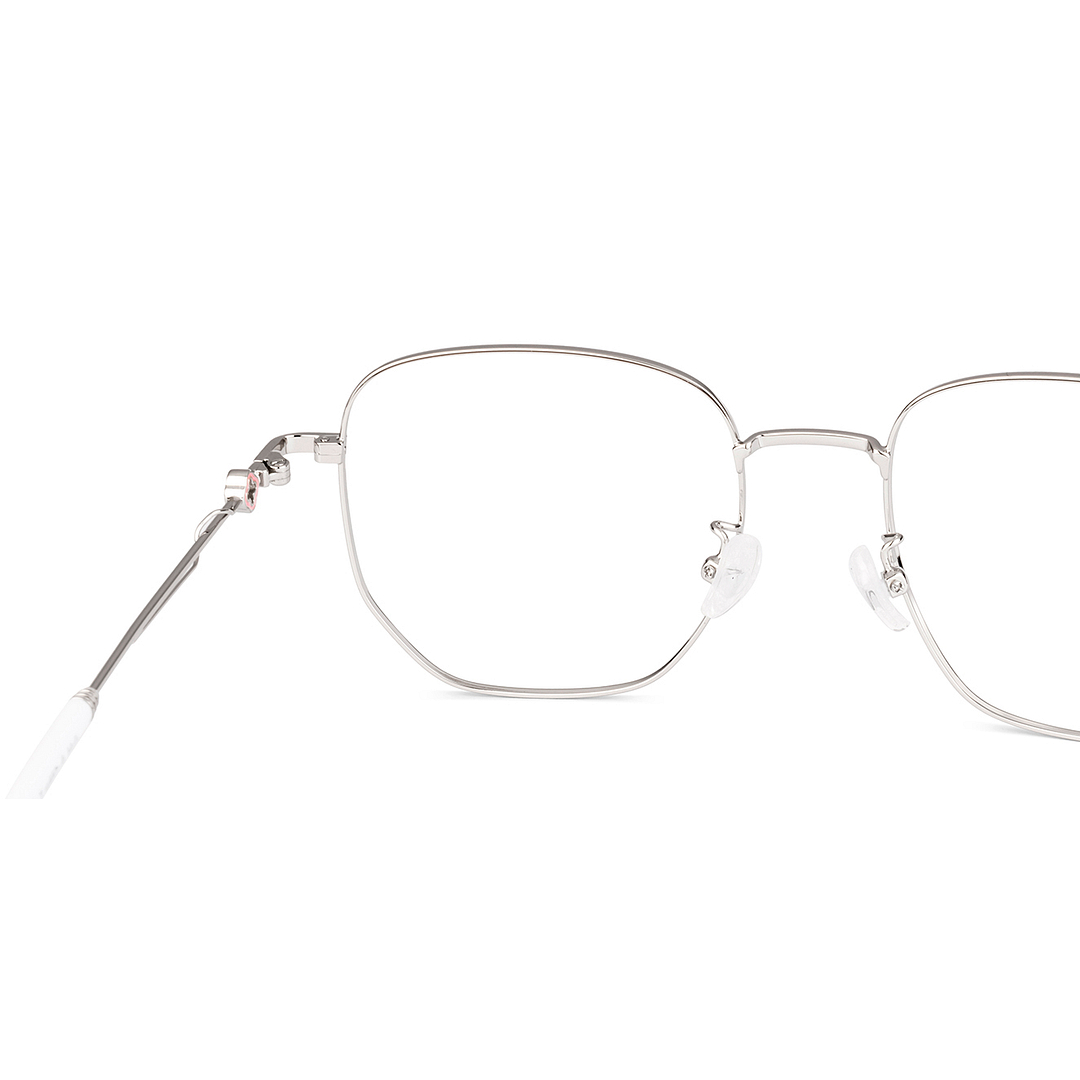 Lenskart Silver Full Rim Geometric left side