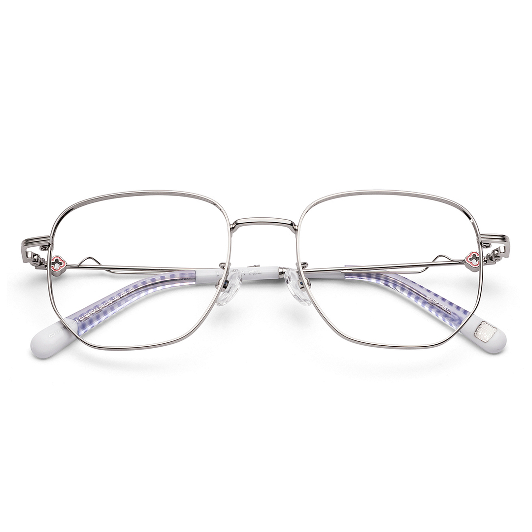 Lenskart Silver Full Rim Geometric left side