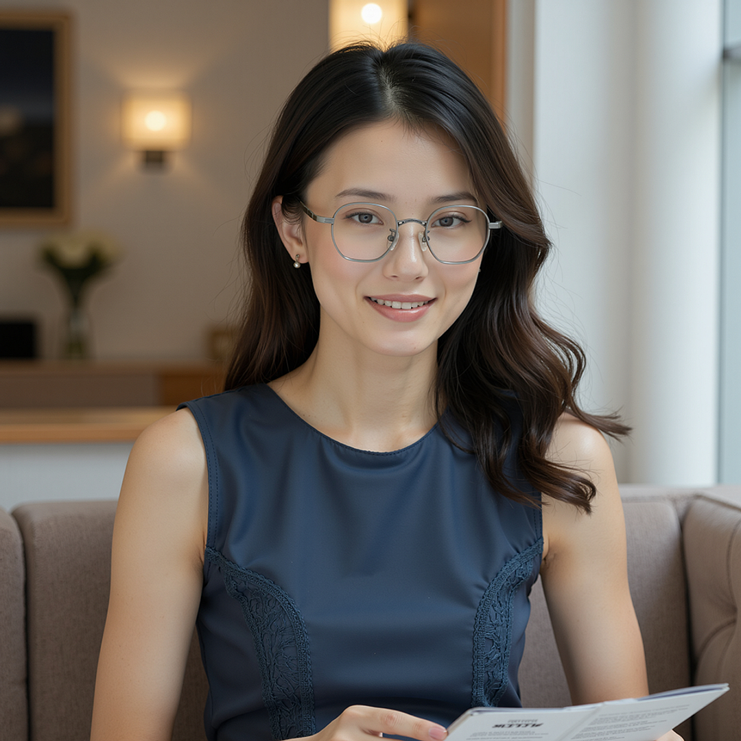 Lenskart STUDIO Silver Full Rim Geometric right side