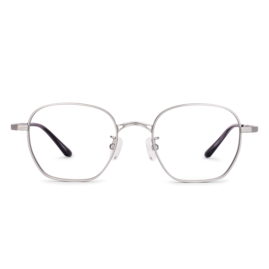 Lenskart STUDIO Silver Full Rim Geometric right side