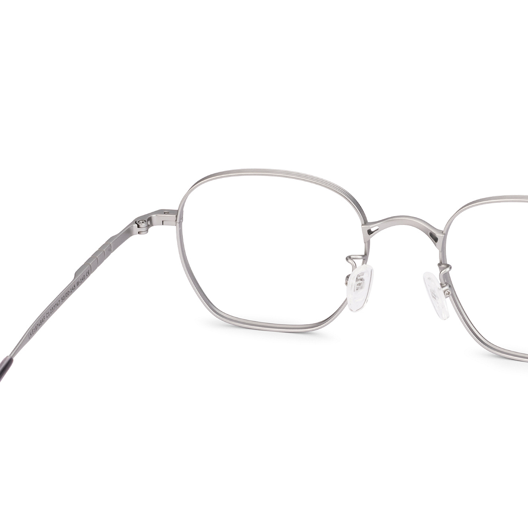 Lenskart STUDIO Silver Full Rim Geometric right side
