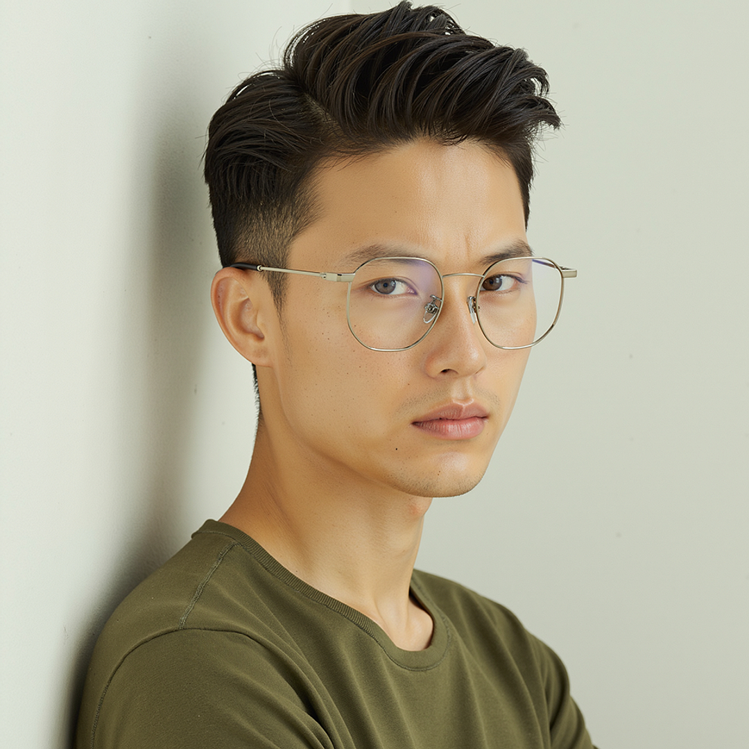 Lenskart Silver Full Rim Hexagonal right side