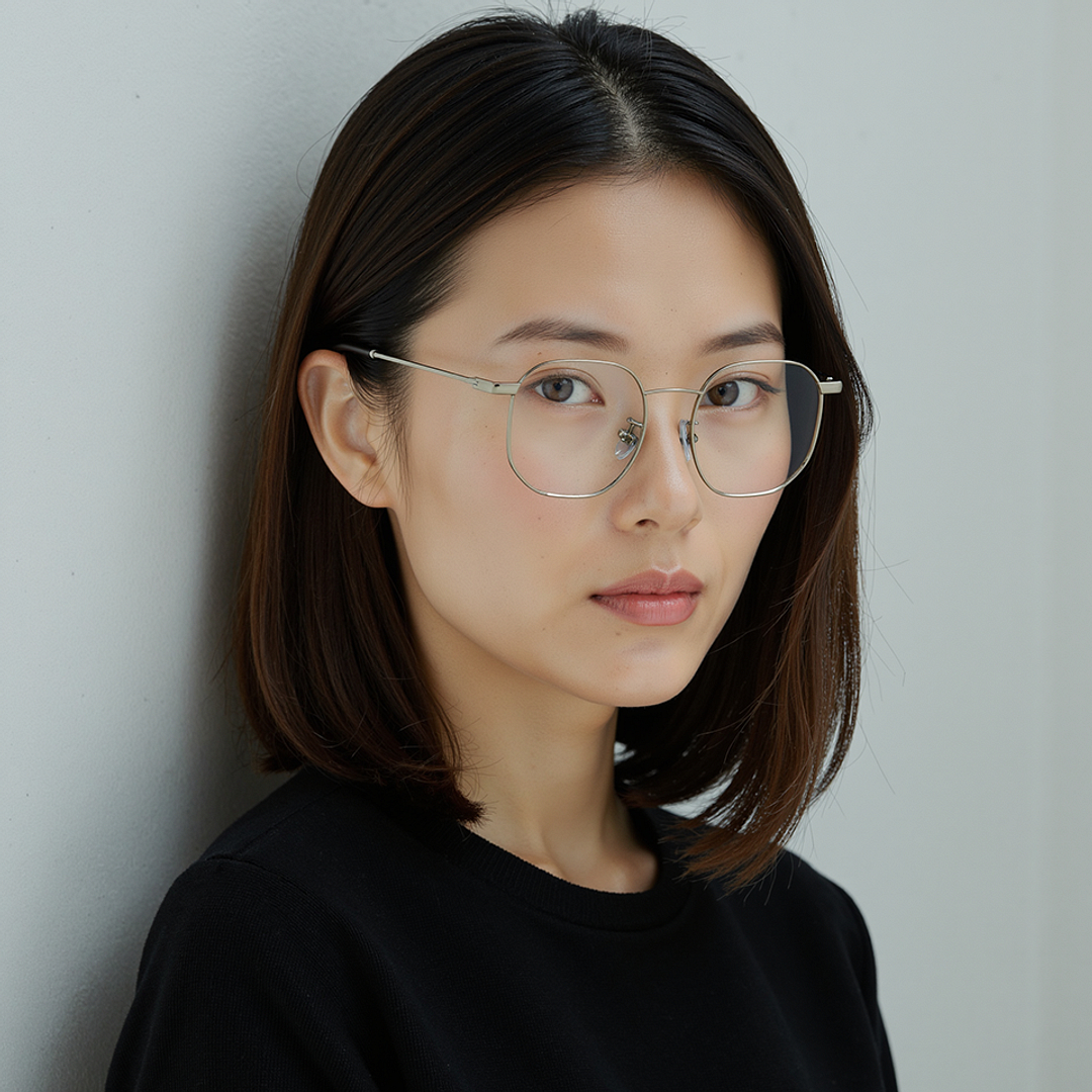 Lenskart Silver Full Rim Hexagonal right side