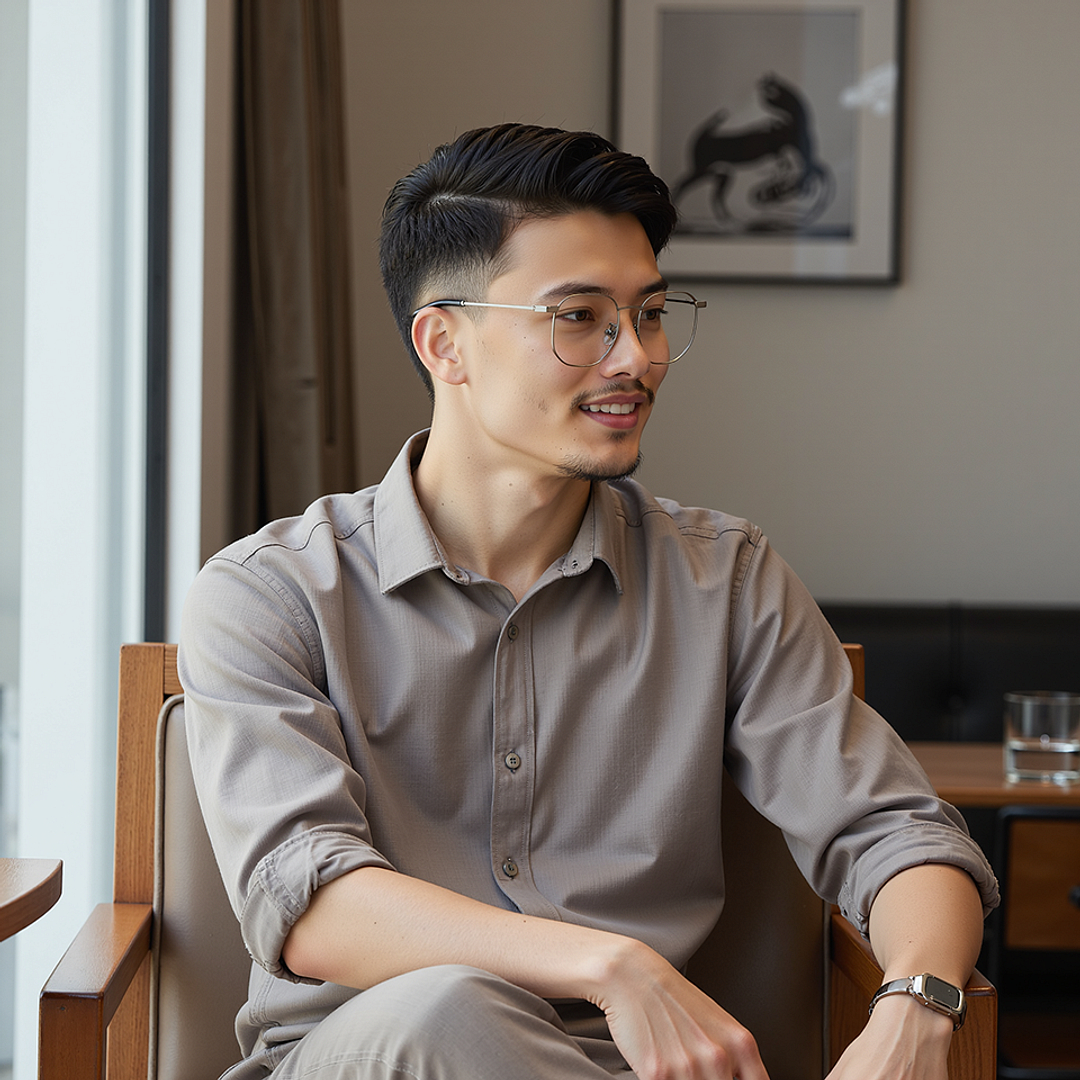 Lenskart Silver Full Rim Hexagonal left side