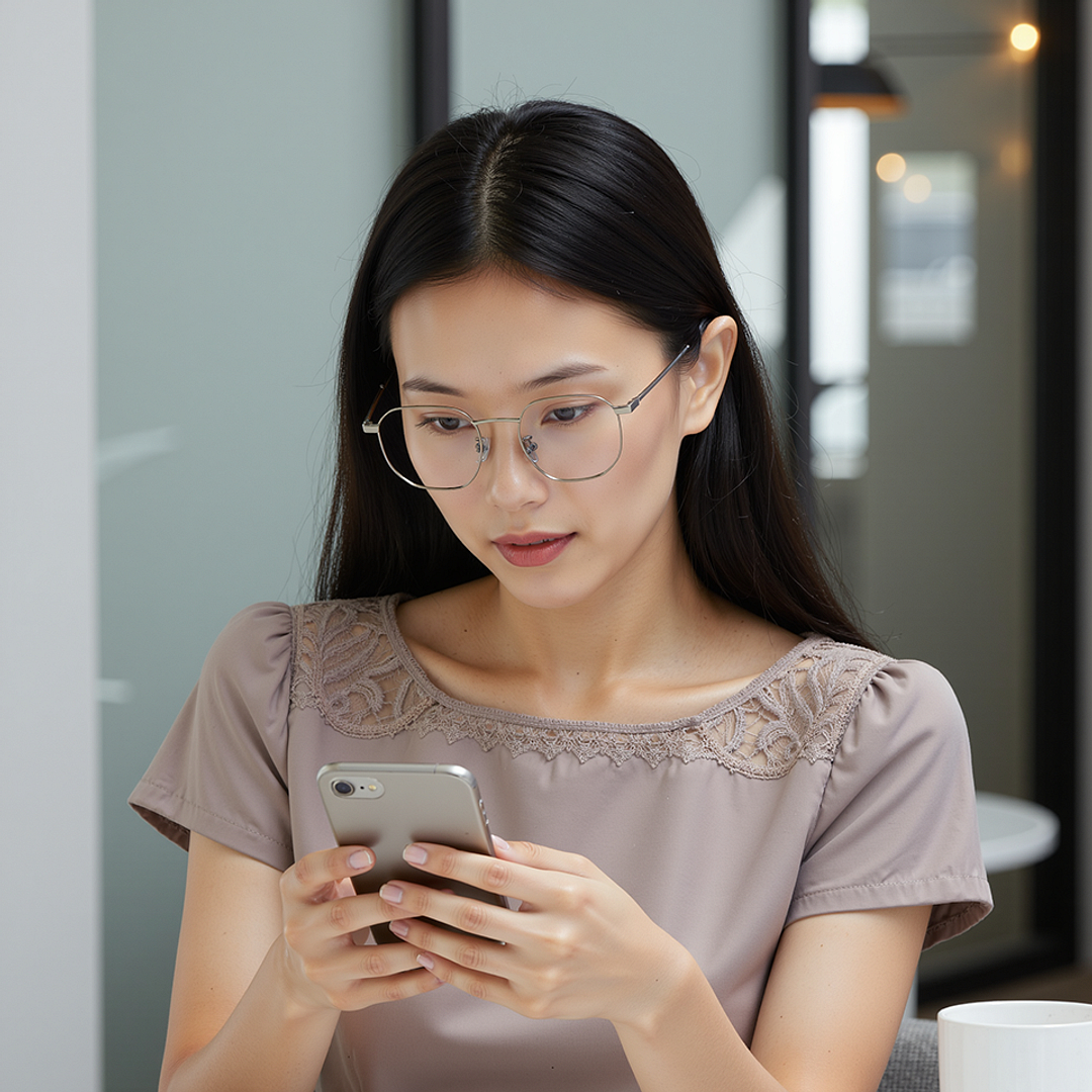 Lenskart Silver Full Rim Hexagonal right side