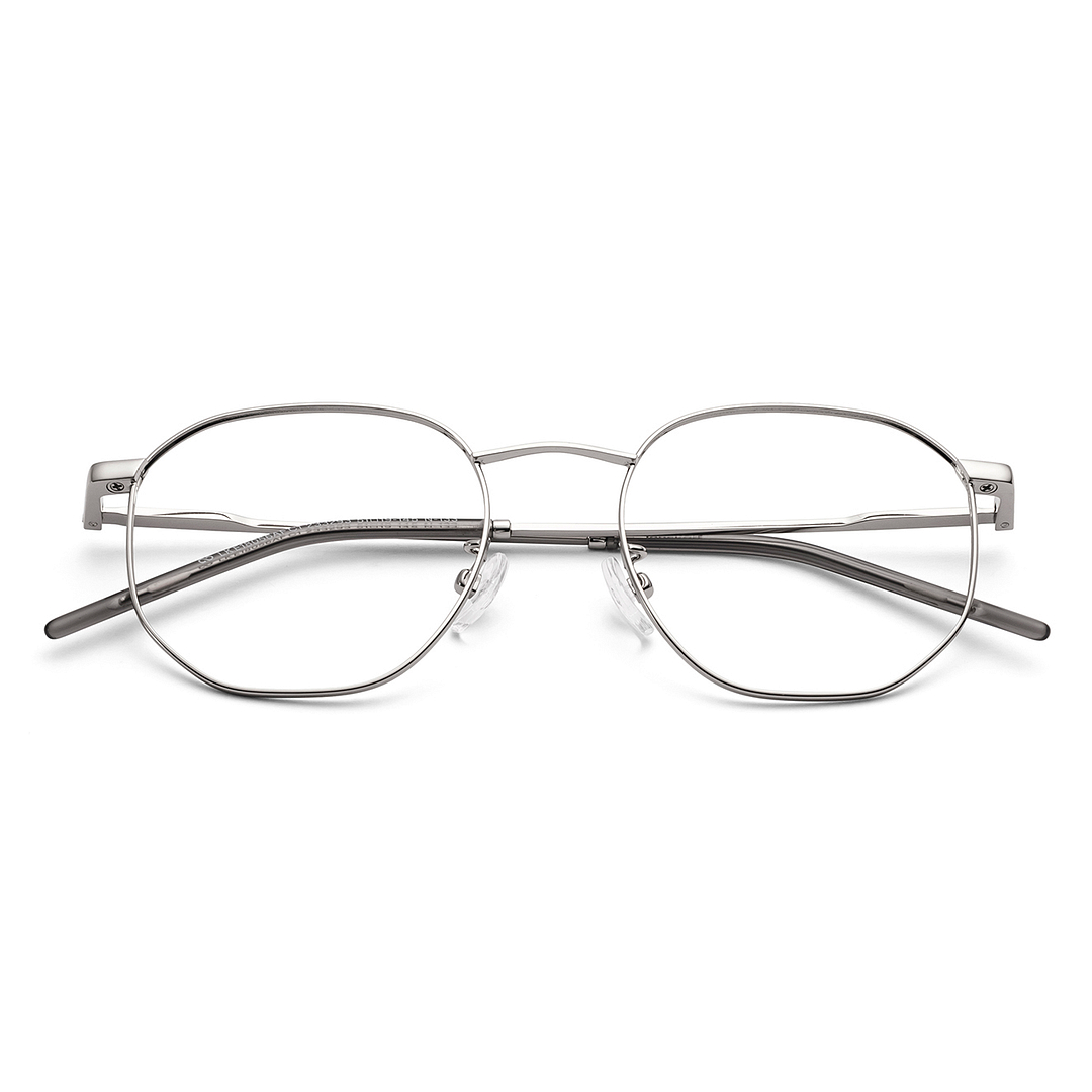 Lenskart Silver Full Rim Hexagonal left side