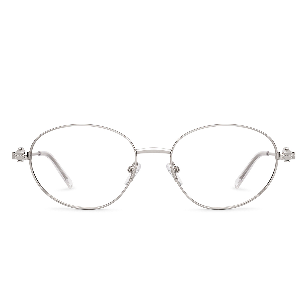 Lenskart STUDIO Silver Full Rim Oval right side