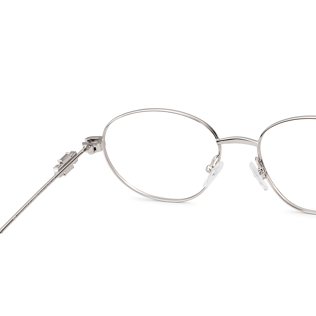 Lenskart STUDIO Silver Full Rim Oval right side