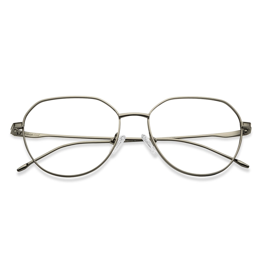 Lenskart Air Online Silver Full Rim Round left side