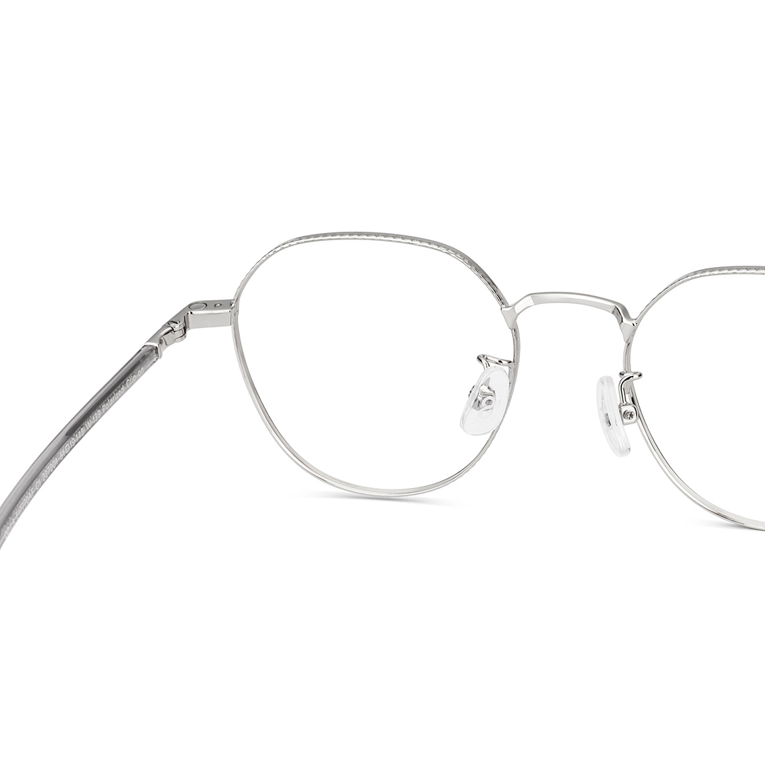 Lenskart Air Silver Full Rim Round right side
